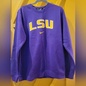 Nike Purple Crewneck Sweater with LSU Logo